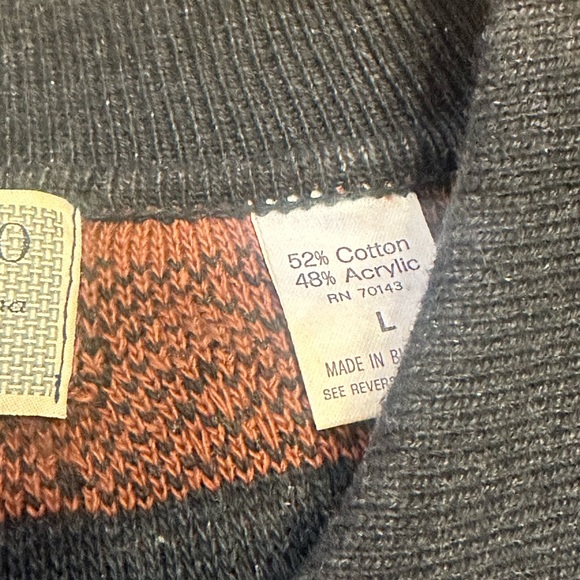 Idea Uomo - Styled In Italy - "Coogi" Style  Sweater - Large 1/4 Button - Picture 4 of 8